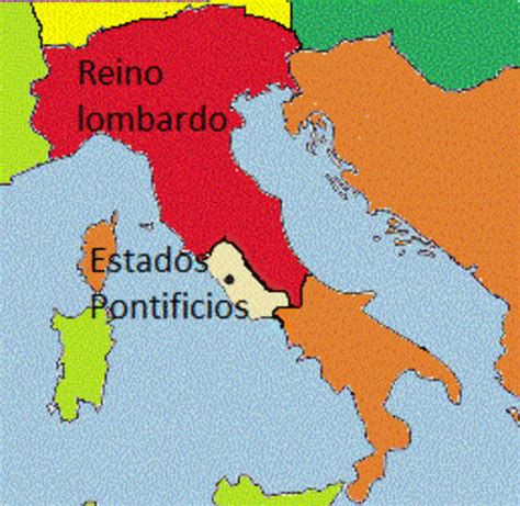 Mapa histórico de los Estados Pontificios y la Ciudad del Vaticano