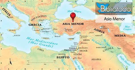 Mapa de Asia Menor con las siete iglesias: Éfeso, Esmirna, Pérgamo, Tiatira, Sardis, Filadelfia, Laodicea