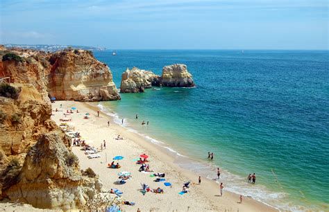 porto de Portimão e Praia da Rocha, imagem costeira histórica