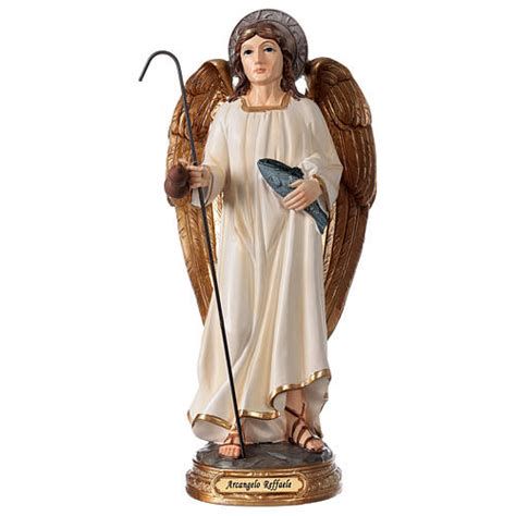Arcángel Rafael con un pez y bastón