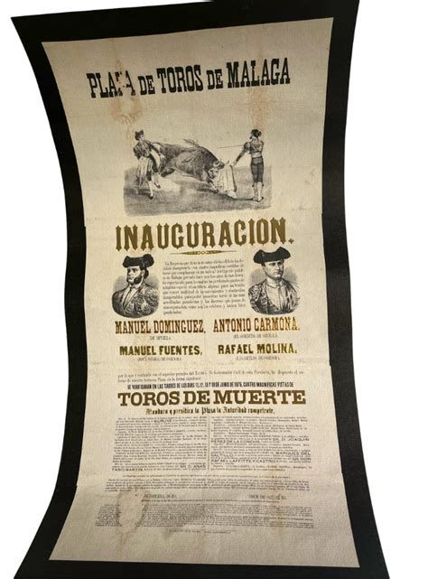 Cartel antiguo de la inauguración de la Plaza de Toros 1935