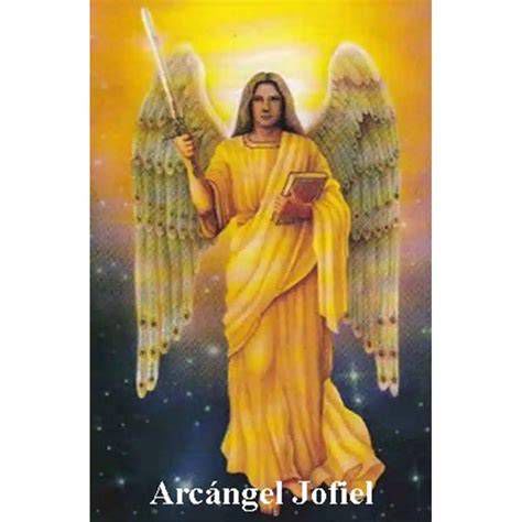 Imagen del Arcángel Jofiel con una piedra citrino