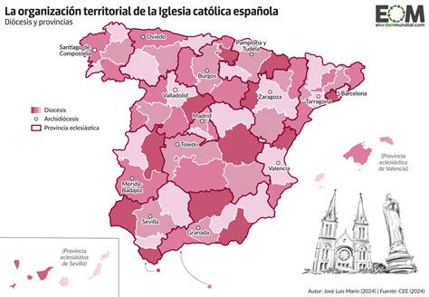 Mapa de la diócesis y principales parroquias