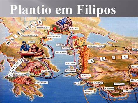 Mapa histórico de Filipos mostrando sus influencias culturales
