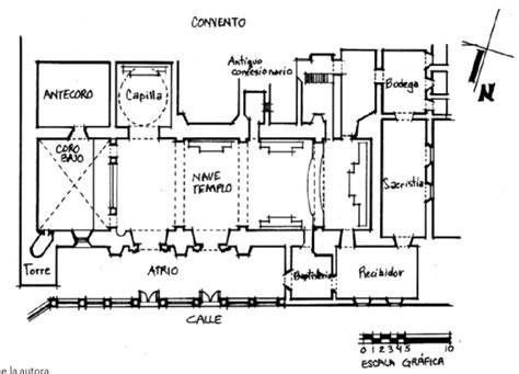 Plano del edificio y distribución del centro ecuménico y parroquial