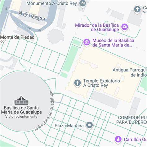 Mapa esquemático del circuito: nueva basílica, antigua basílica, capillas y miradores