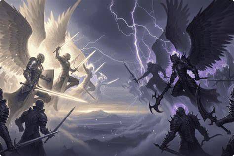 Batalha espiritual entre apóstolo Paulo e Satanás - ilustração bíblica