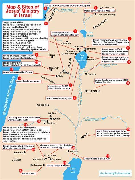 Map of Judea/Galilee during Jesus’ ministry, showing Sermon on the Mount location
