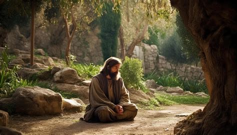 Jesús en el jardín de Getsemaní, reflejando amor y sacrificio