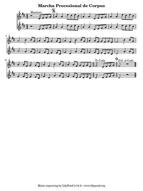 partitura marcha procesional