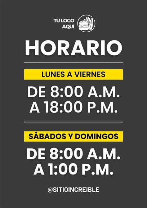 Cartel informativo de horarios y actividades parroquiales