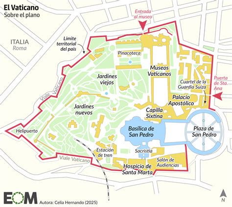 Mapa del Passetto di Borgo, el pasadizo que conecta el Vaticano y el Castillo