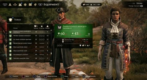 Esquema de talentos y mejoras de armas en Greedfall