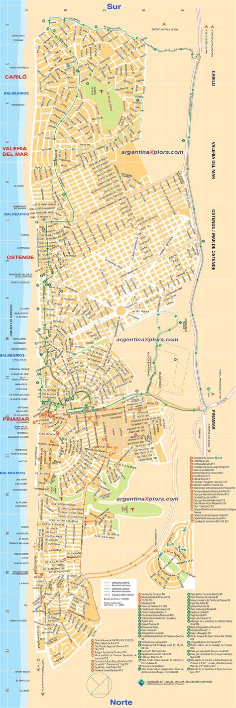 mapa histórico de las tierras y médanos entre Ostende, Pinamar y Valeria del Mar