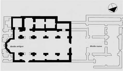 Plano y esquema de la rehabilitación de la iglesia y el convento