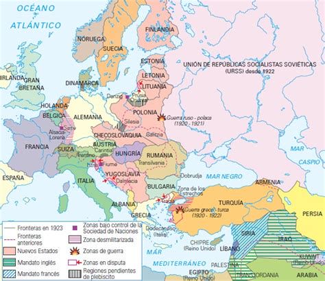 Mapa histórico de conflictos religiosos en Europa y Medio Oriente