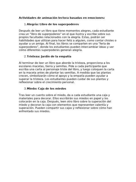 Actividades de animación lectora basadas en libros juveniles
