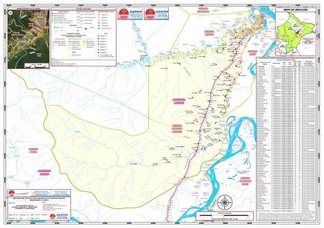 Mapa del distrito de San Juan Bautista mostrando la distribución territorial y zonas de desarrollo