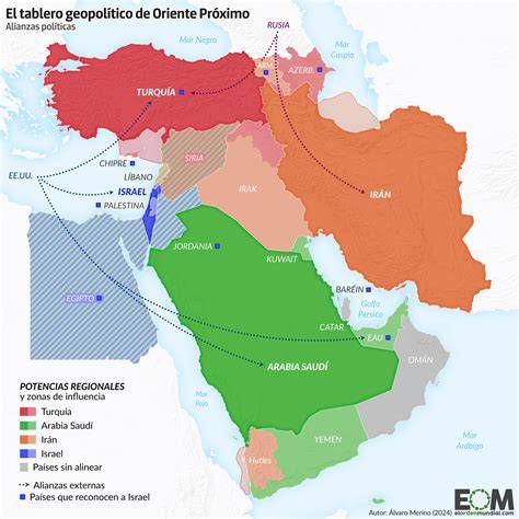 Mapa de los viajes de estudio a Oriente: Oriente árabe y levantino