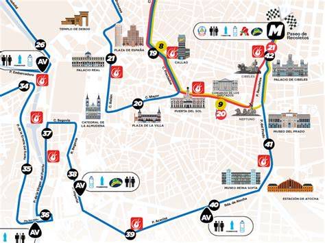 Mapa del recorrido por Alfonso XI y Plaza Alta en Algeciras