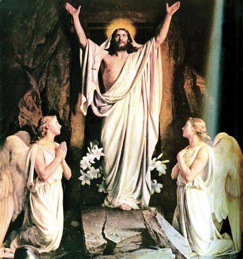 Representación artística de la resurrección de Cristo y la esperanza cristiana