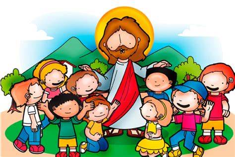 Niños aprendiendo en catequesis con materiales digitales