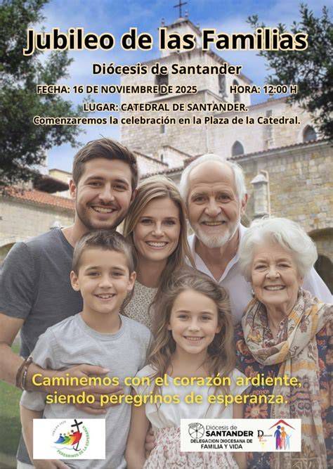 Familias de peregrinos reunidas en oración