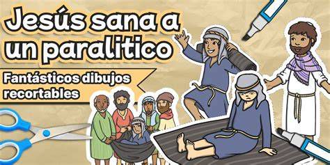Panel de azulejería historiada: Jesús curando a un paralítico