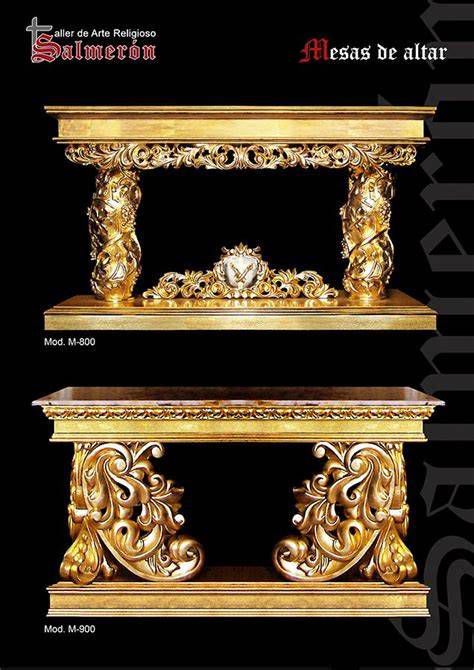 Altar en pan de oro y tallas de madera de la capilla
