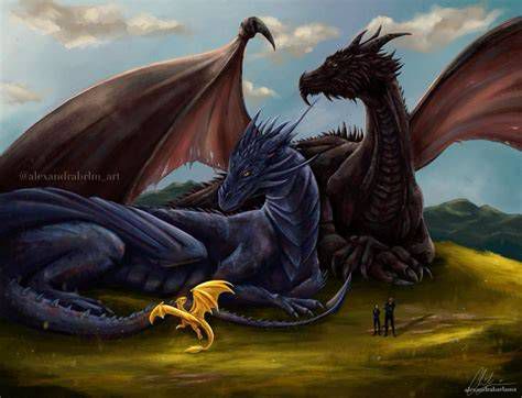 Violet y sus dragones Tairn y Andarna