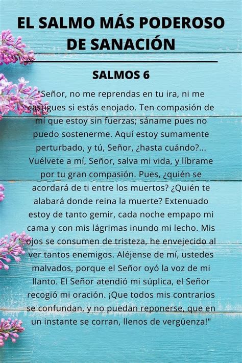 Infografía con versículos clave de los Salmos para la sanación