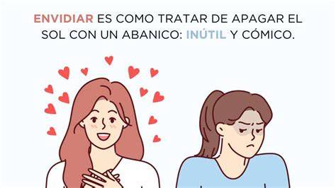 Ilustración sobre la diferencia entre envidia y admiración