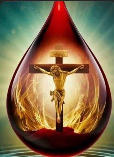 Representación artística de la sangre de Cristo como símbolo de renovación espiritual