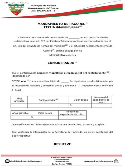 Esquema proceso de cobro de mandamiento de pago en contexto de liquidación