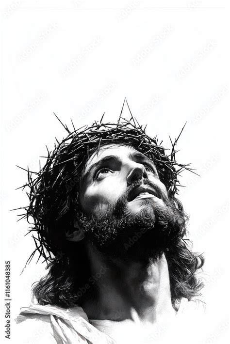 Detalle de la escultura del Crucificado: rostro mirando hacia el cielo