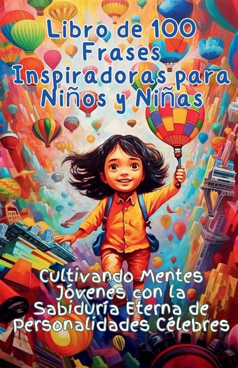 Libro abierto con frases inspiradoras para niños