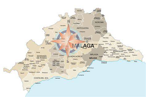 Mapa de Málaga y contexto histórico-cultural en novelas