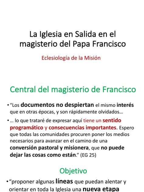 Iglesia en salida y misión evangelizadora