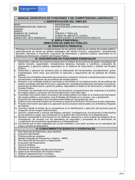 Gráfico de resumen de funciones y competencias del apoyo administrativo