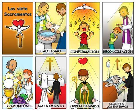 Familia católica participando en catequesis y sacramentos