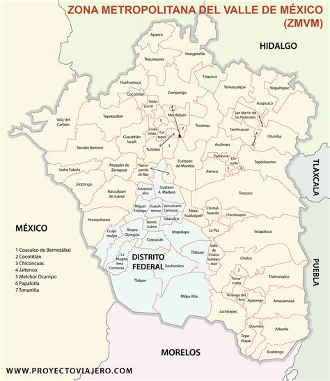 Mapa del valle de México con ubicación del cerro del Tepeyac