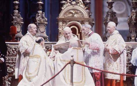 Retrato de Papa Juan XXIII convocando el Concilio Vaticano II