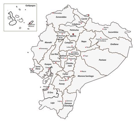 Mapa de Ecuador con ubicación del Ministerio Rey Jesús