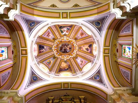 detalle de la cúpula y pechinas del oratorio pintadas por Antonio Palomino