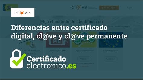 Esquema comparativo entre certificado digital y sistema Clave