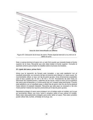 Proceso de forrado y acabado del casco